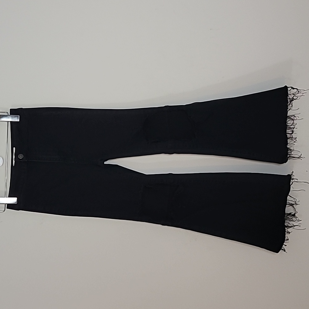 We The Free Black High Rise Cropped Flare Jean Sz 25
